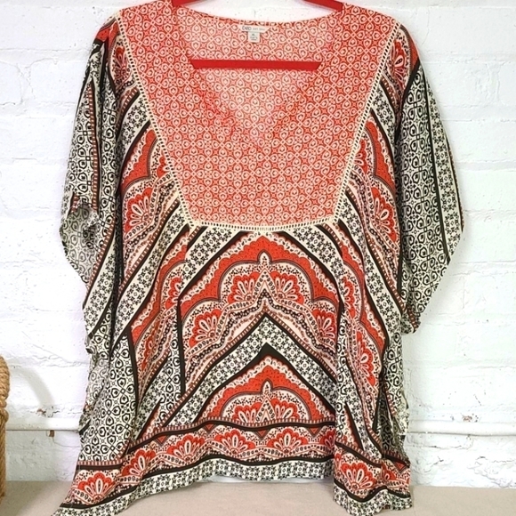 Cato Tops - CUTE TUNIC/LOOSE TOP CATO XL Orange pattern
